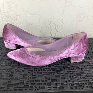 Mamian crushed velvet heel flats Sz 7.5